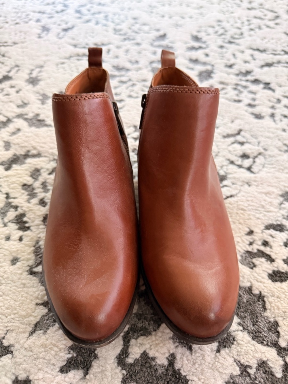 Lucky Brand Brown Leather Ankle Booties
